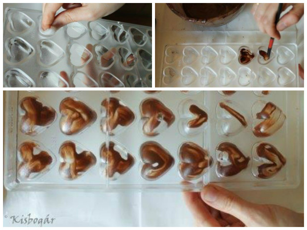 how to paint chocolate mould