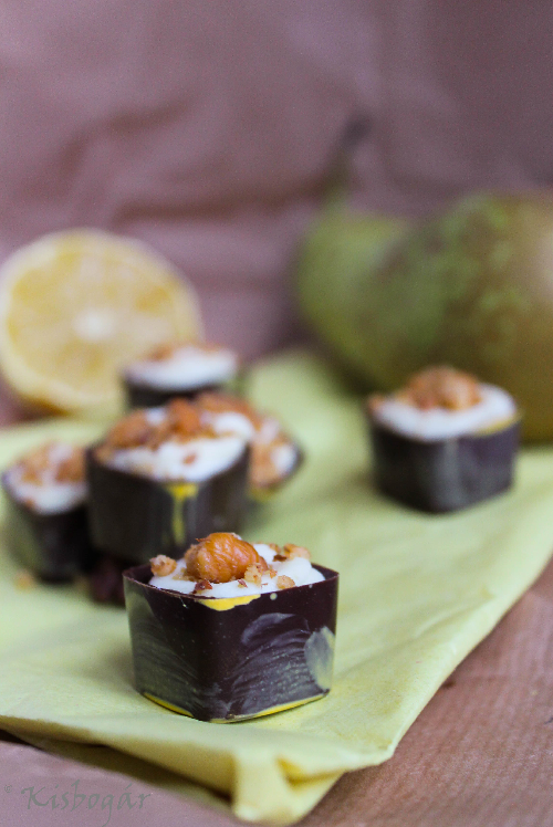 pear goat's cheese cups