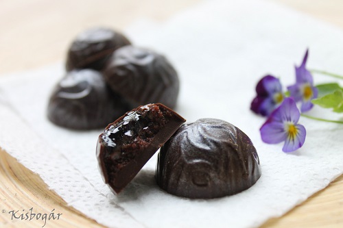 violet-blueberry chocolates
